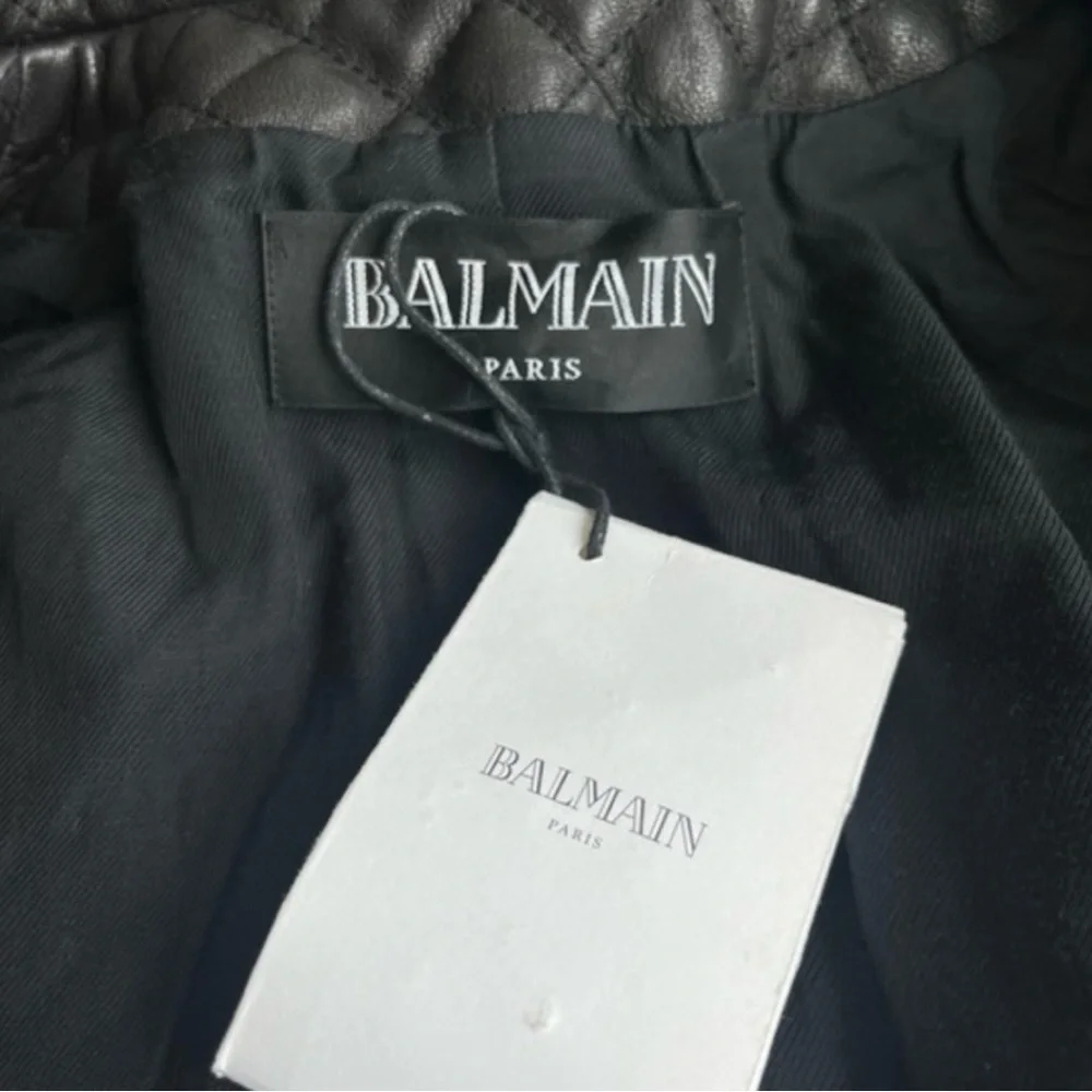 New authentic BALMAIN CLASSIC 6-BUTTON LEATHER JACKET SZ38​​​ - Picture 9 of 9